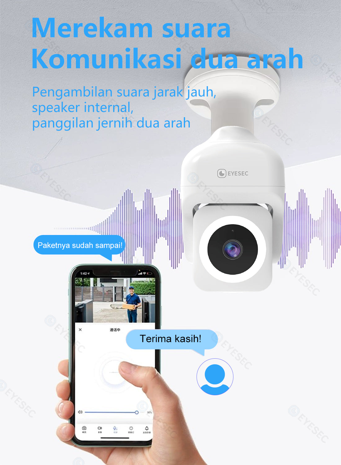 EYESEC ES09 Indoor Outdoor Bulb Camera