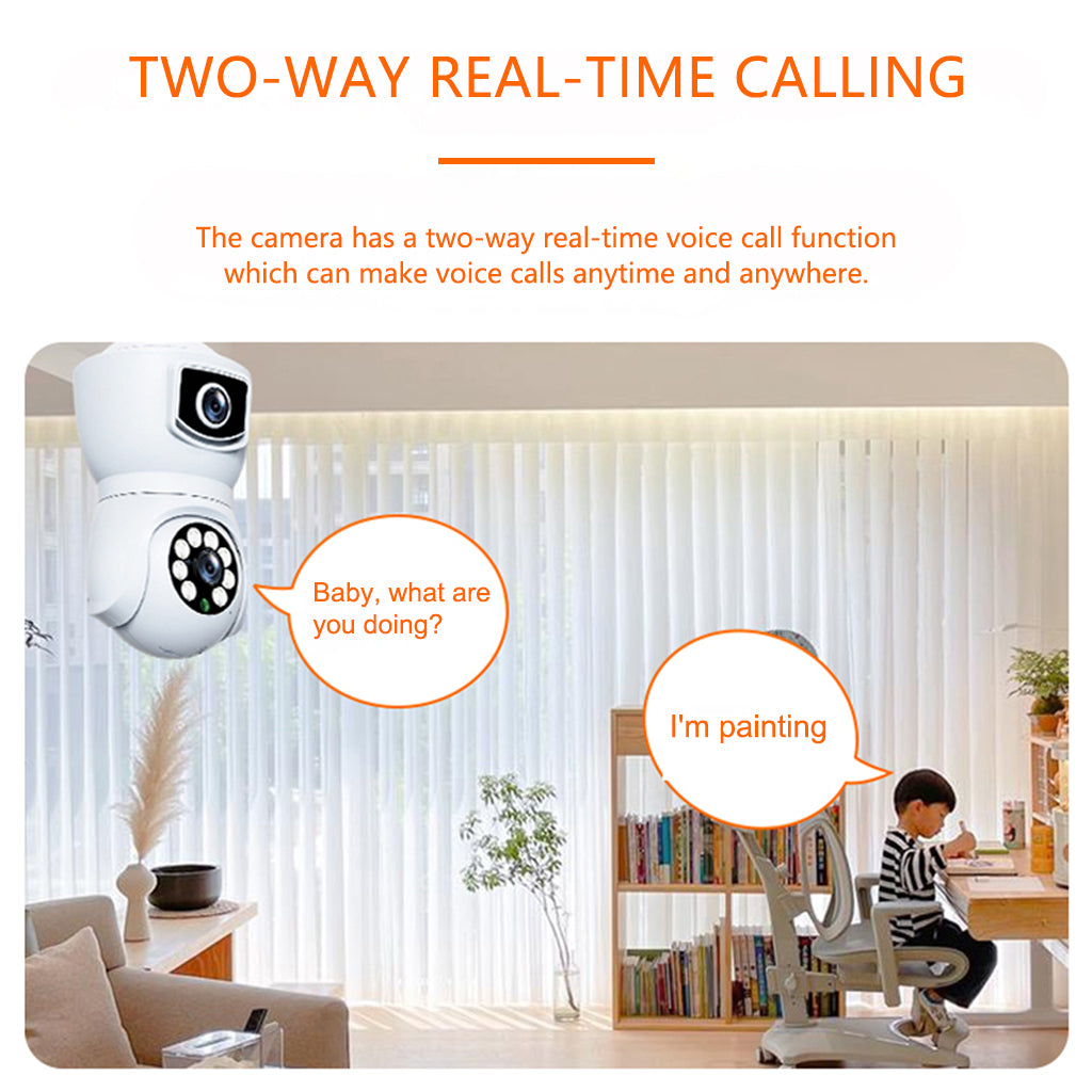 EYESEC ES04 Indoor E27 Bulb Dual Lens Camera