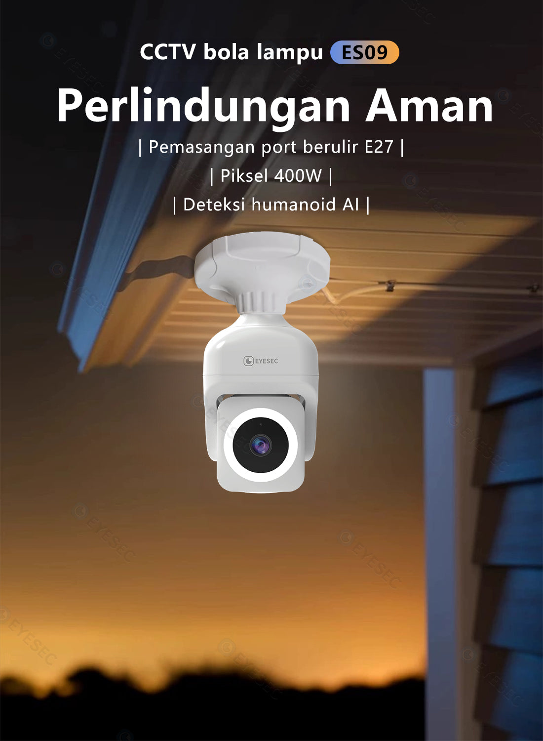 EYESEC ES09 Indoor Outdoor Bulb Camera