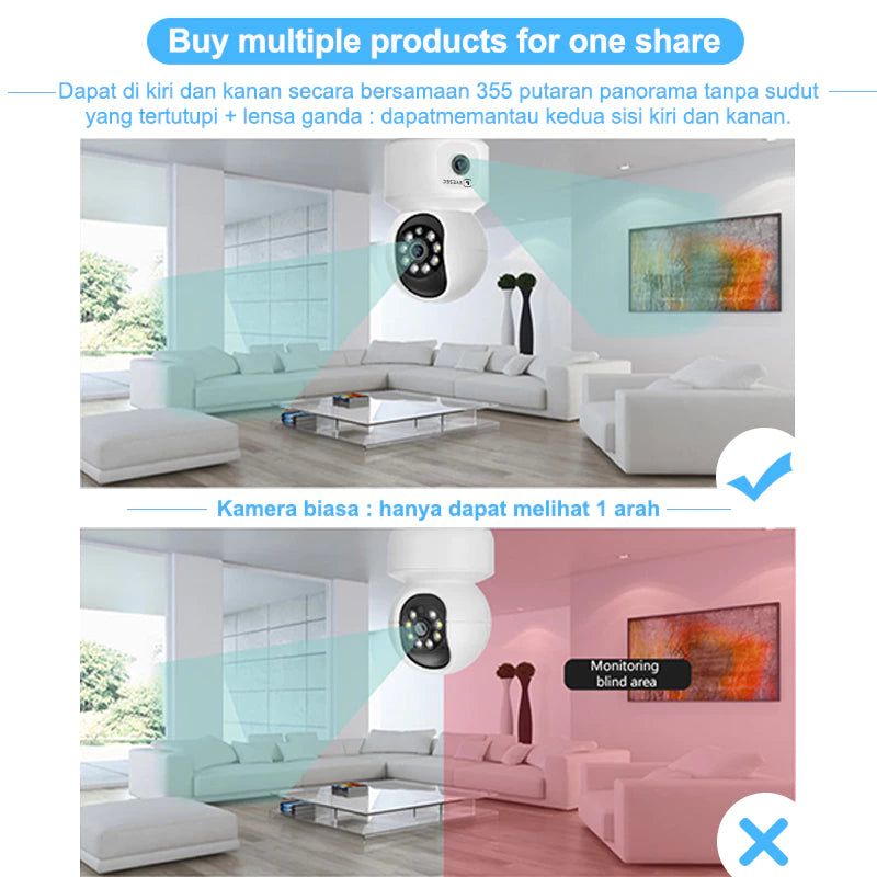 EYESEC H01 6MP Dual Lens Panoramic Camera