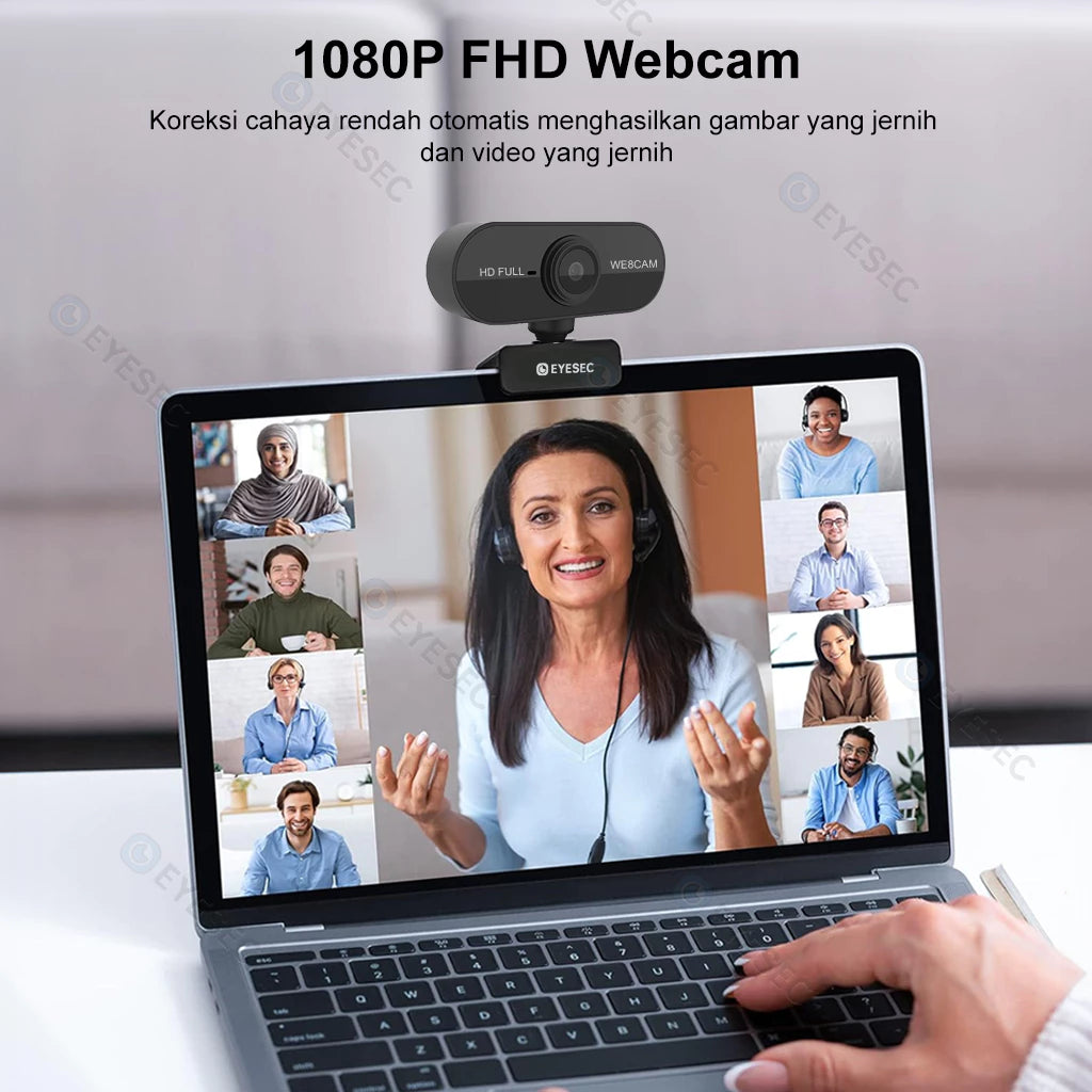 T2ES Webcam 1080P HD Auto Focus Wide Angle