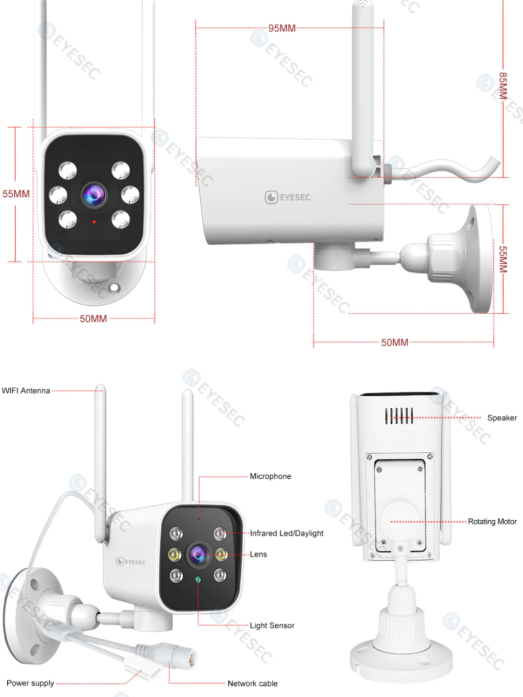 EYESEC ES06 Outdoor Waterproof Bullet Camera