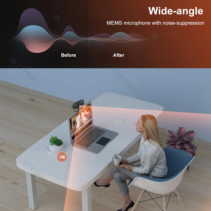 T2ES Webcam 1080P HD Auto Focus Wide Angle
