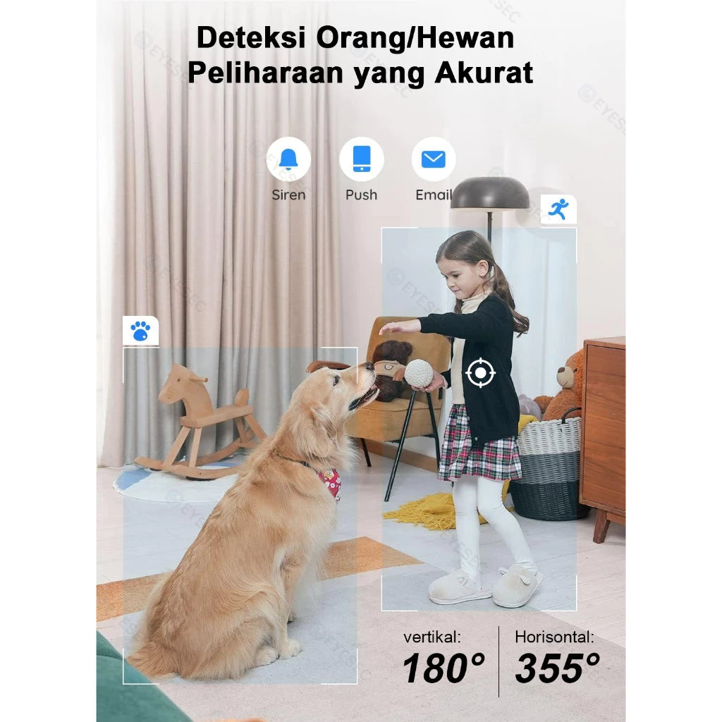 EYESEC ES0P66 Indoor Pan Tilt Baby Monitor Camera