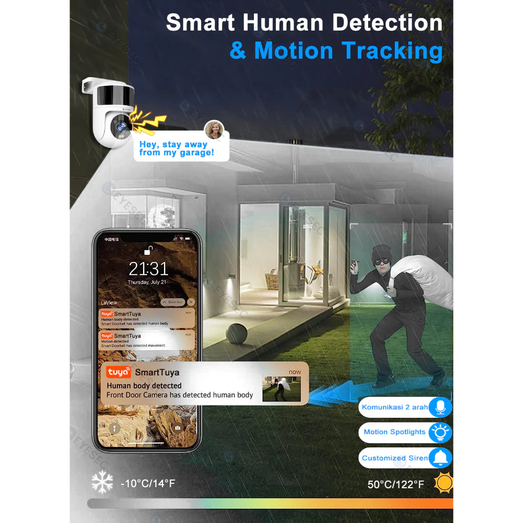 EYESEC ES0C40 Indoor & Outdoor 360° Waterproof PTZ Camera