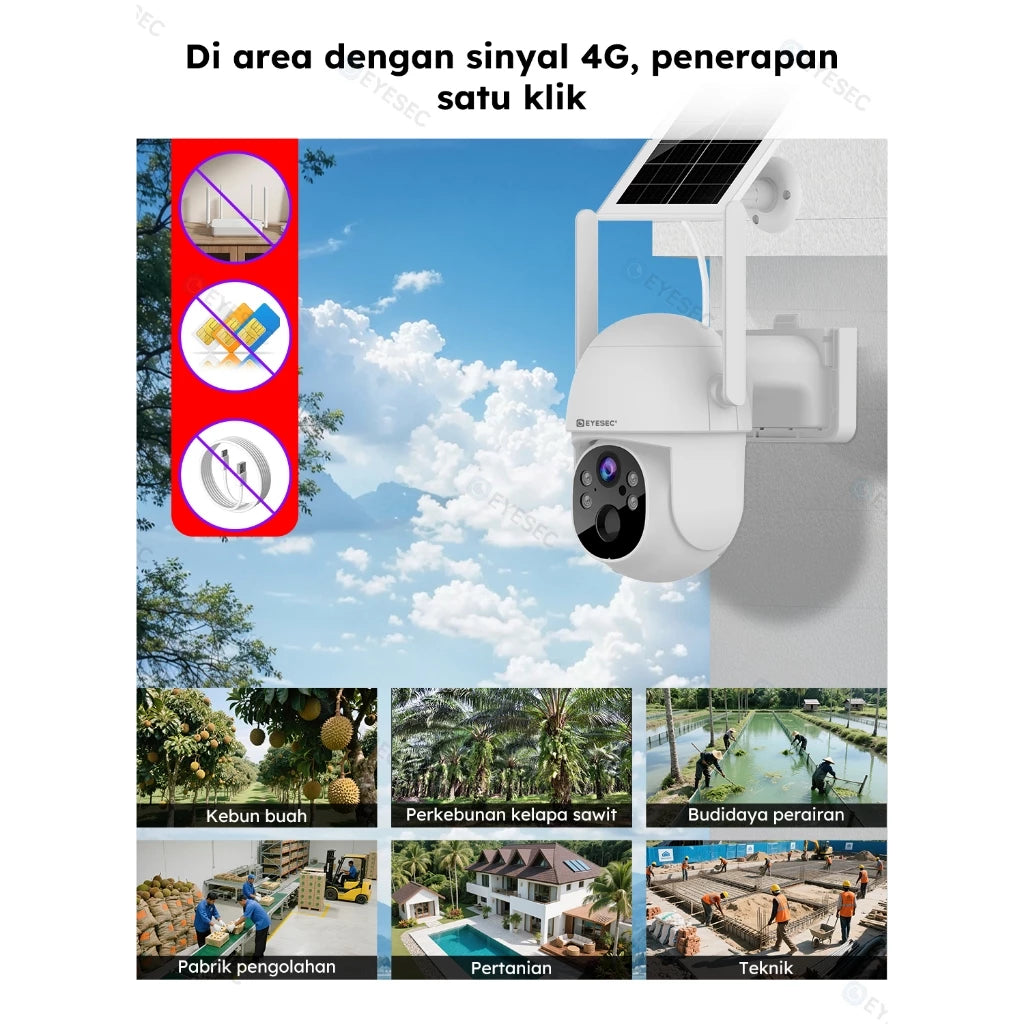 EYESEC ES0S52 4G Solar Outdoor PTZ Camera